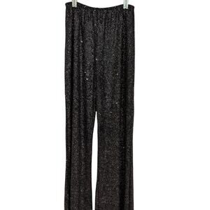 Sparkly Stretch Pant Dansco Black w/Silver Glitter